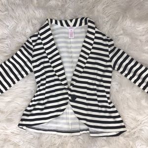Black and white stripped jacket